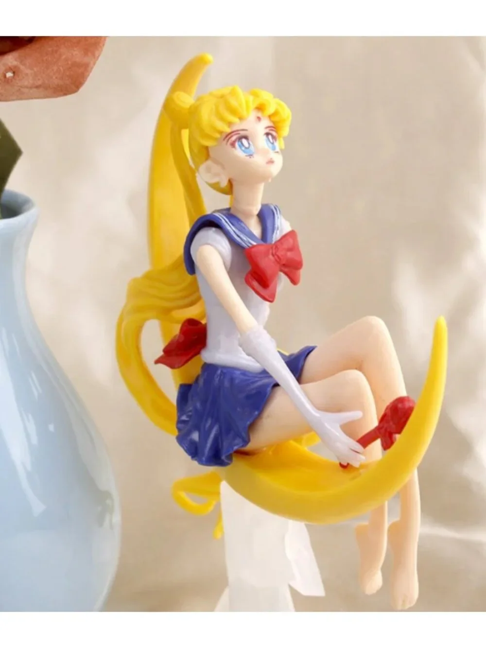 Sailor Moon 5.9” Anime Figure • PVC Collectible • Cute Moon Pose Desk/Car Decor